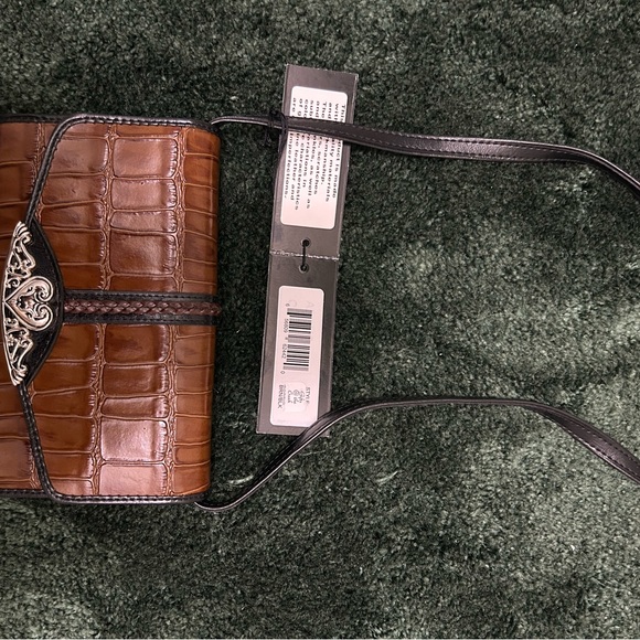 NWT. M.C Brighton Brown & Black Croc-Embossed Crossbody Purse. - Picture 16 of 16